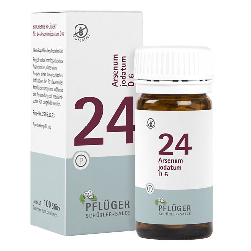 BIOCHEMIE Pfl&uuml;ger 24 Arsenum jodatum D 6 Tabletten