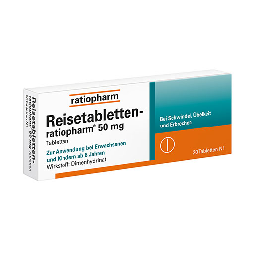 REISETABLETTEN-ratiopharm - bei Schwindel, &Uuml;belkeit & Erbrechen