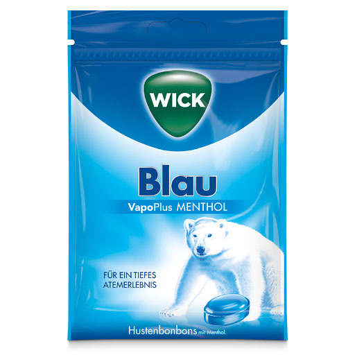 WICK BLAU Menthol Bonbons m.Zucker Beutel