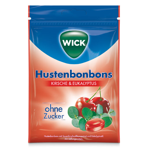 WICK Wildkirsche & Eukalyptus Bonbons o.Zucker Btl