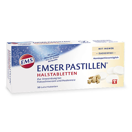 EMSER Pastillen Halstabletten m.Ingwer zuckerfrei