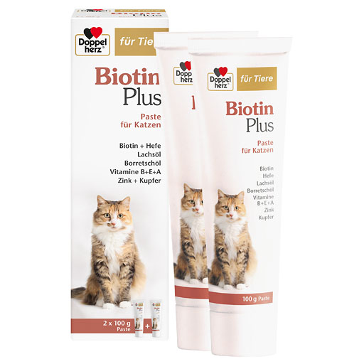 DOPPELHERZ f&uuml;r Tiere Biotin Plus Paste f.Katzen